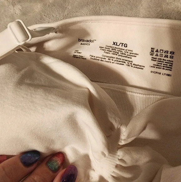 Bravado basics white nursing cami, XL - Picture 3 of 5